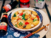 味达美调味料做的黄焖鱼块